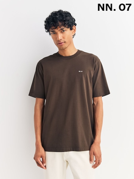 NN.07 Brown Adam EMB T-Shirt (W26976) | £60