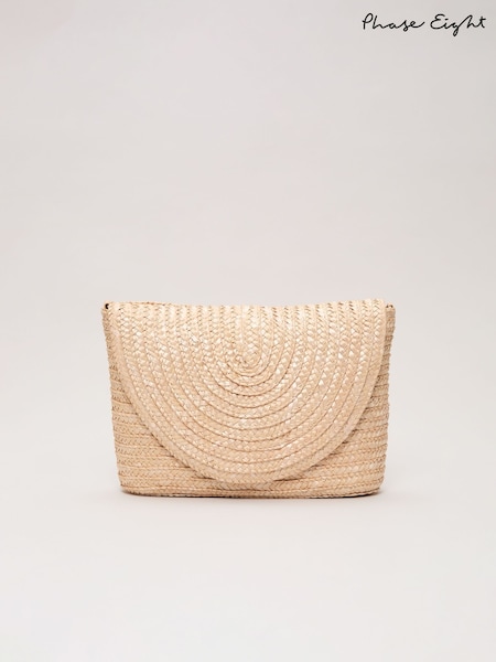 Phase Eight Natural Straw Clutch Bag (W27211) | £45