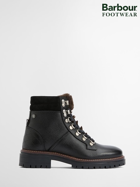 Barbour® Black Bamburgh Leather Hiker Boot (W27322) | £145
