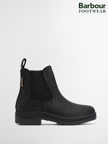 Barbour® Black Amble Leather Chelsea Boot (W27325) | £165