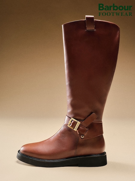 Barbour® Brown Theodora Leather Riding Boot (W27326) | £225