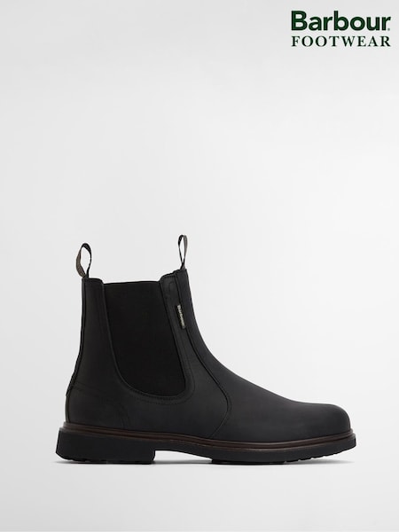 Barbour® Black Hale Leather Chelsea Boot (W27517) | £135