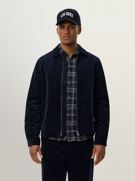 Les Deux Blue Marchall Corduroy Coach Jacket (W27567) | £180