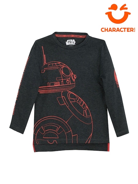 Character Grey Star Wars BB8 Long Sleeve 100% Cotton Top (W27578) | £15