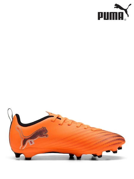 Puma Orange Kids Ultra 6 Play Firm Ground Football Boots (W27686) | £35