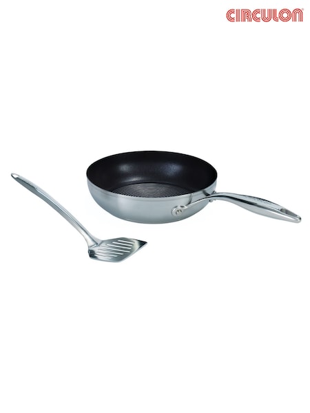 Circulon Silver S Series Steelshield Stainless Steel Hybrid 24cm F Utensil (W27701) | £70