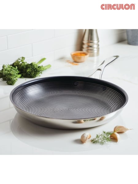 Circulon Silver C Series Steelshield Clad Hybrid Non Stick Frying Pan 32cm With Helper Handle (W27707) | £115