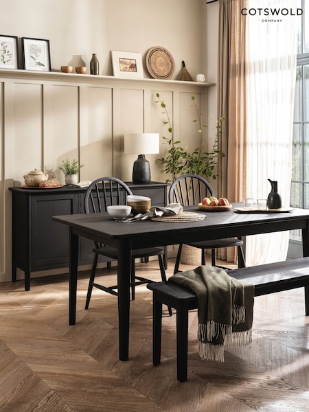 Cotswold Company Black Oak Berkeley Extending Dining Table (W27744) | £857