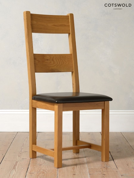 Cotswold Company Rustic Oak Oakland Ladderback Dining Chair Set of 2 (W27751) | £293