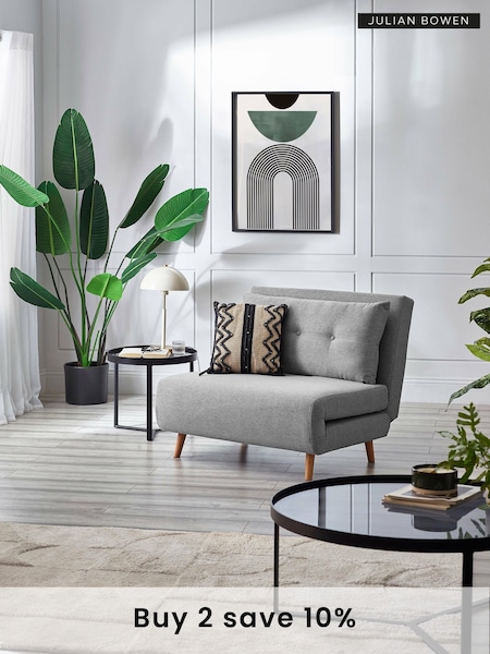 Julian Bowen Grey Rowan Single Sofabed (W27794) | £385