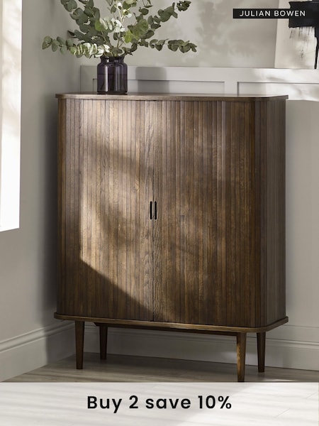 Julian Bowen Dark Brown Arya Wine Cabinet (W27804) | £450