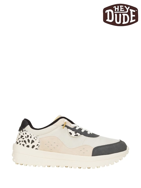 HEYDUDE Cream Hayden Shine Trainers (W27823) | £0