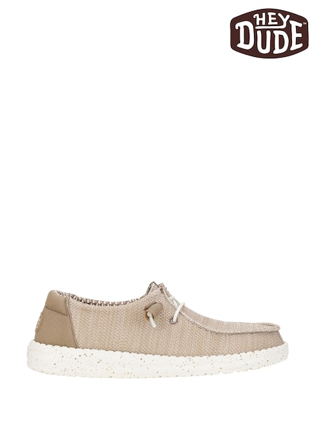 HEYDUDE Wendy Stretch Mesh Brown Shoes (W27825) | £50