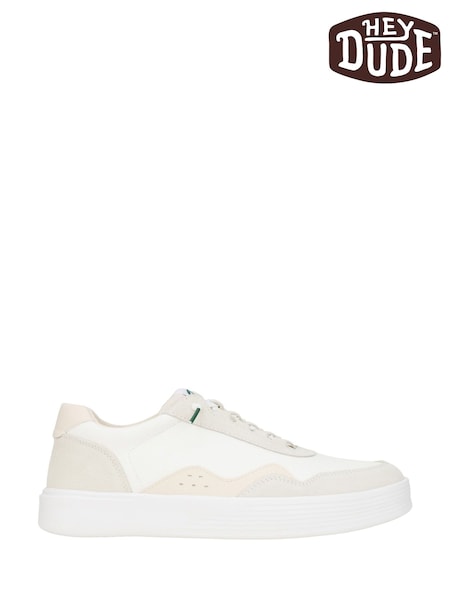 HEYDUDE Cream Hudson Classic Trainers (W27829) | £0