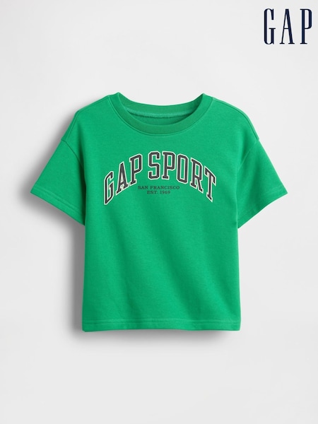 Gap Green Logo Terry Crew Neck T-Shirt (6mths-5yrs) (W27837) | £15