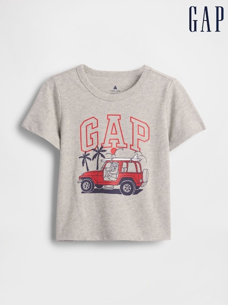 Gap Grey Graphic Short Sleeve T-Shirt (6mths-5yrs) (W27856) | £10