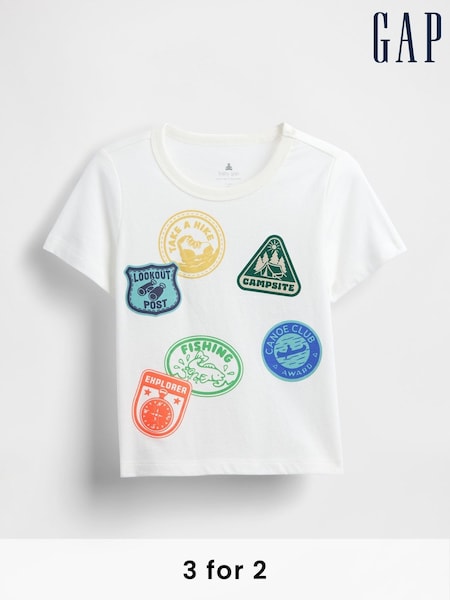 Gap White Mix and Match Graphic T-Shirt (6mths-5yrs) (W27869) | £10