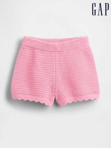 Gap Pink Crochet Shorts (6mths-5yrs) (W27939) | £18