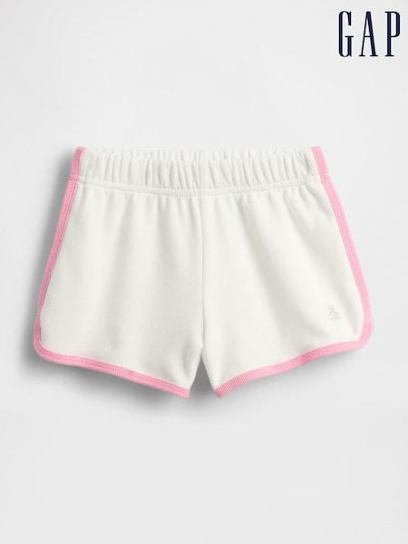 Gap White/Pink VintageSoft Brannan Bear Dolphin Sweat Shorts (6mths-5yrs) (W27946) | £12