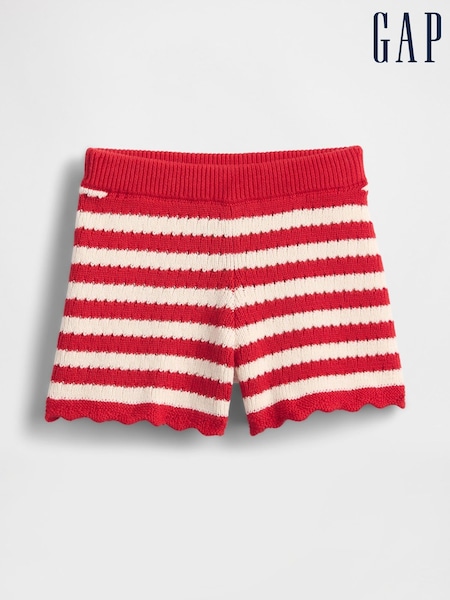 Gap Red Crochet Pull On Shorts (6mths-5yrs) (W27948) | £16
