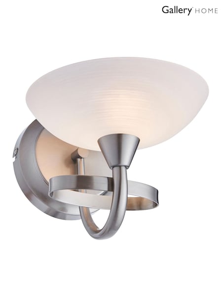 Gallery Home Chrome Carlton Wall Light Satin (W27963) | £50