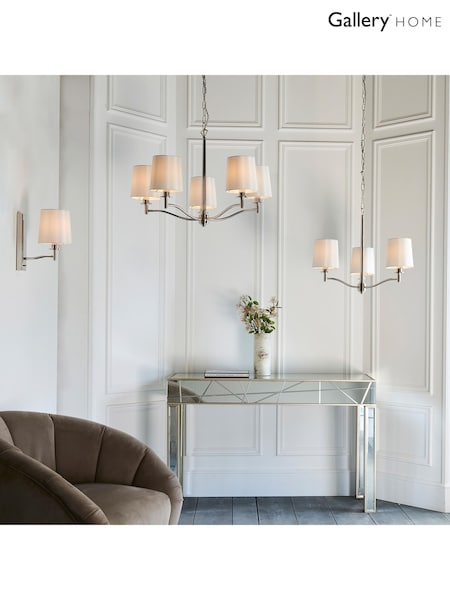 Gallery Home Silver Ortana 3 Pendant Light (W27991) | £210