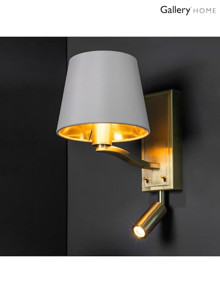 Gallery Home Gold Harvey Wall Light Brushed 285mm (W27998) | £140