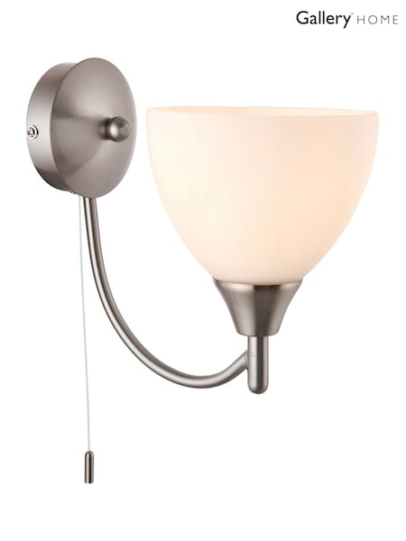 Gallery Home Chrome Alder 1 Wall Light Satin (W28017) | £30