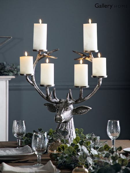 Gallery Home Grey Hartwell Candelabra Aluminium (W28045) | £180