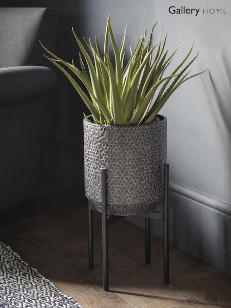 Gallery Home Black Amery Metal Large Planter (W28052) | £62