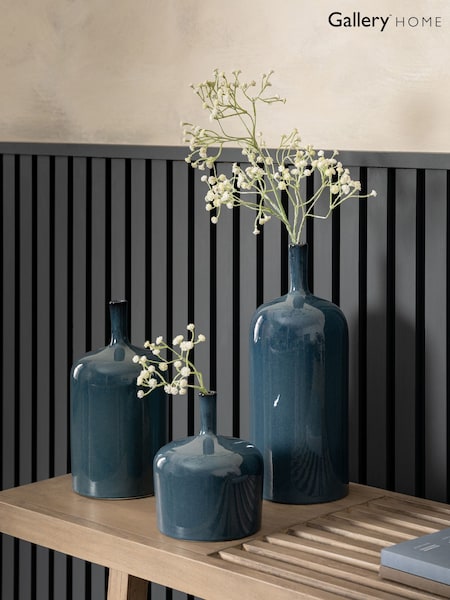 Gallery Home Set of 3 Blue Khalid Trio Ornaments (W28064) | £0