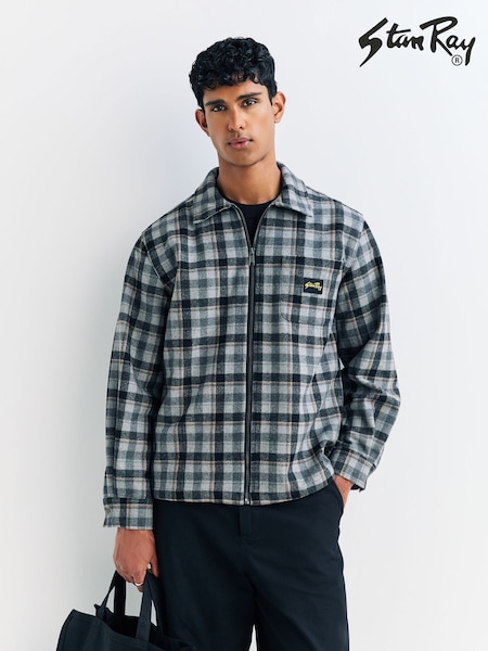 Stan Ray Grey Zip Shirt (W28109) | £100