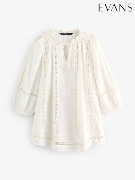 Evans Purple Ladder Lace Blouse (W28123) | £39
