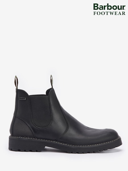 Barbour® Black Patton Leather Chelsea Boot (W28162) | £139