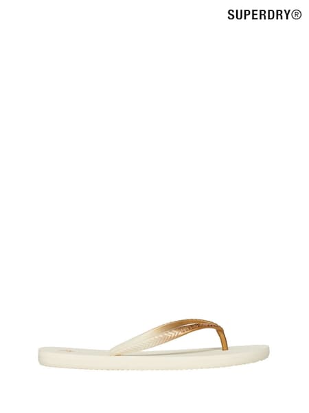 Superdry White Core Metallic Sandals (W28177) | £18