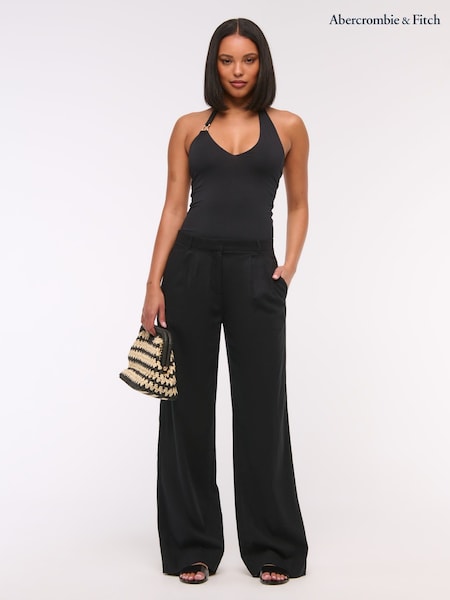 Abercrombie & Fitch Low Rise Linen Trousers (W28291) | £65