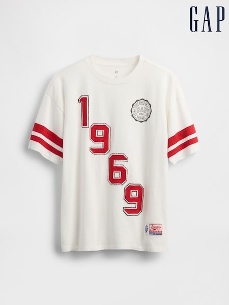 Gap White Logo Jersey Short Sleeve T-Shirt (4-13yrs) (W28356) | £18