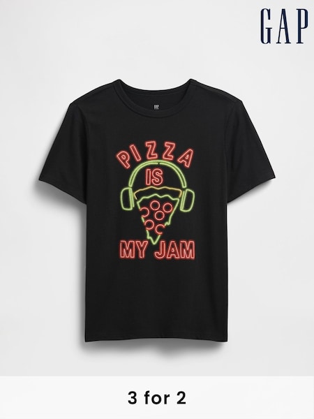 Gap Black Vintage Graphic T-Shirt (4-13yrs) (W28357) | £10