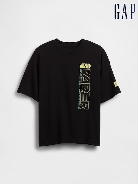 Gap Black Star Wars Graphic T-Shirt (4-13yrs) (W28363) | £25