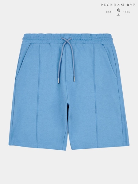 Peckham Rye Light Blue Mens Pintuck Shorts (W28438) | £40