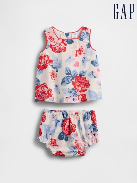 Gap Cream Linen-Cotton Outfit Set (Newborn-24mths) (W28445) | £0