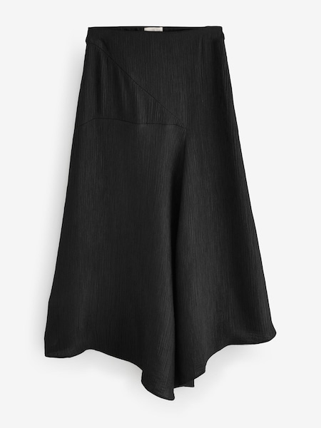 Vivere Black Junia Midi Draped Skirt (W28461) | £0