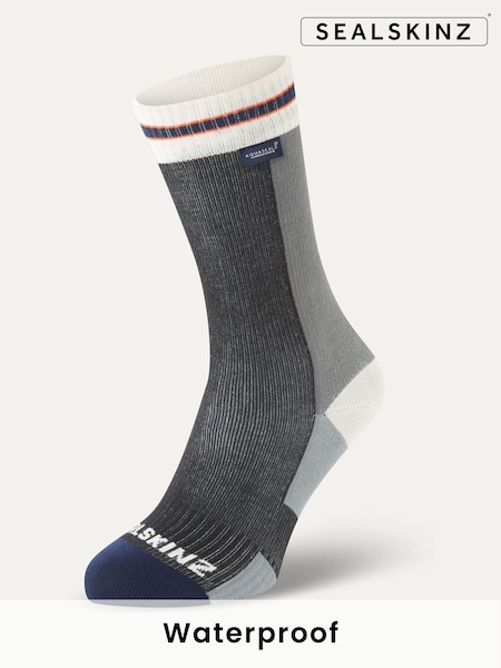Sealskinz Billockby Waterproof All Weather Mid Length Lightweight Cycling Socks (W28462) | £40