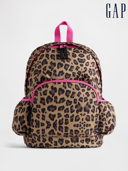 Gap Brown Leopard Print Backpack (W28486) | £45