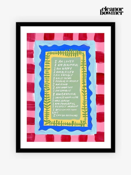 Eleanor Bowmer Red & Blue I Can Do Anything Framed Art (W28489) | £50