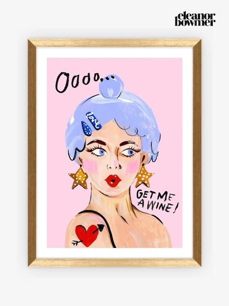 Eleanor Bowmer Gold Get Me A Wine Framed Art (W28491) | £0