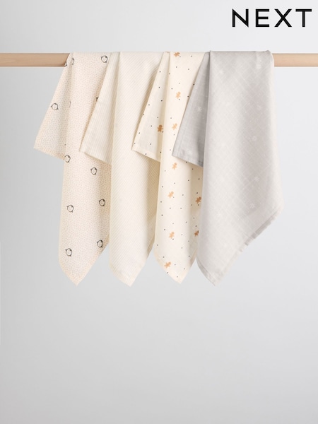Winter Icons Baby Muslins Cloths 4 Pack (W28502) | £10 - £12