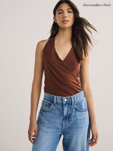 Abercrombie & Fitch Green Halterneck Bodies (W28599) | £45