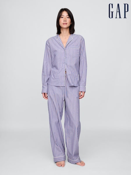 Gap Blue Poplin Pyjama Trousers (W28630) | £30
