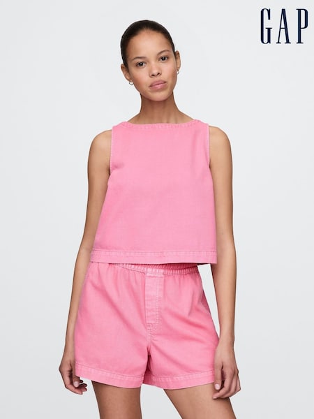 Gap Pink UltraSoft Denim Shell Vest Top (W28648) | £0